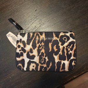 Victoria's Secret Leopard Mini Coin Purse / Cosmetic / Makeup Bag **NWT**